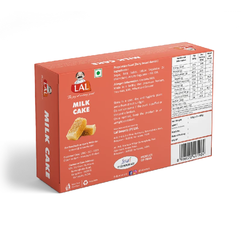 Lal Sweets Milk Cake, 400 g-2.webp